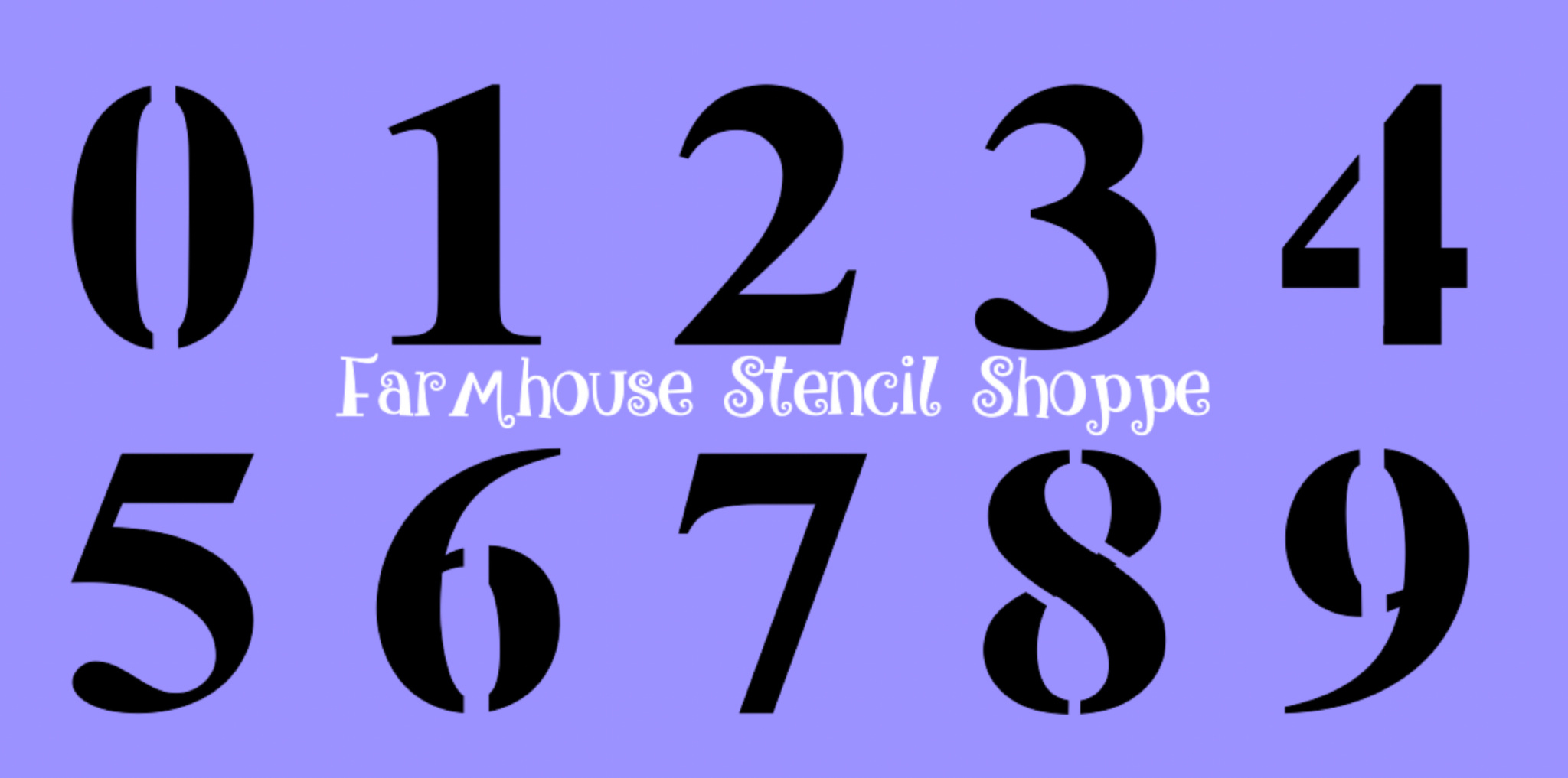 2 Inch Number Set Stencil