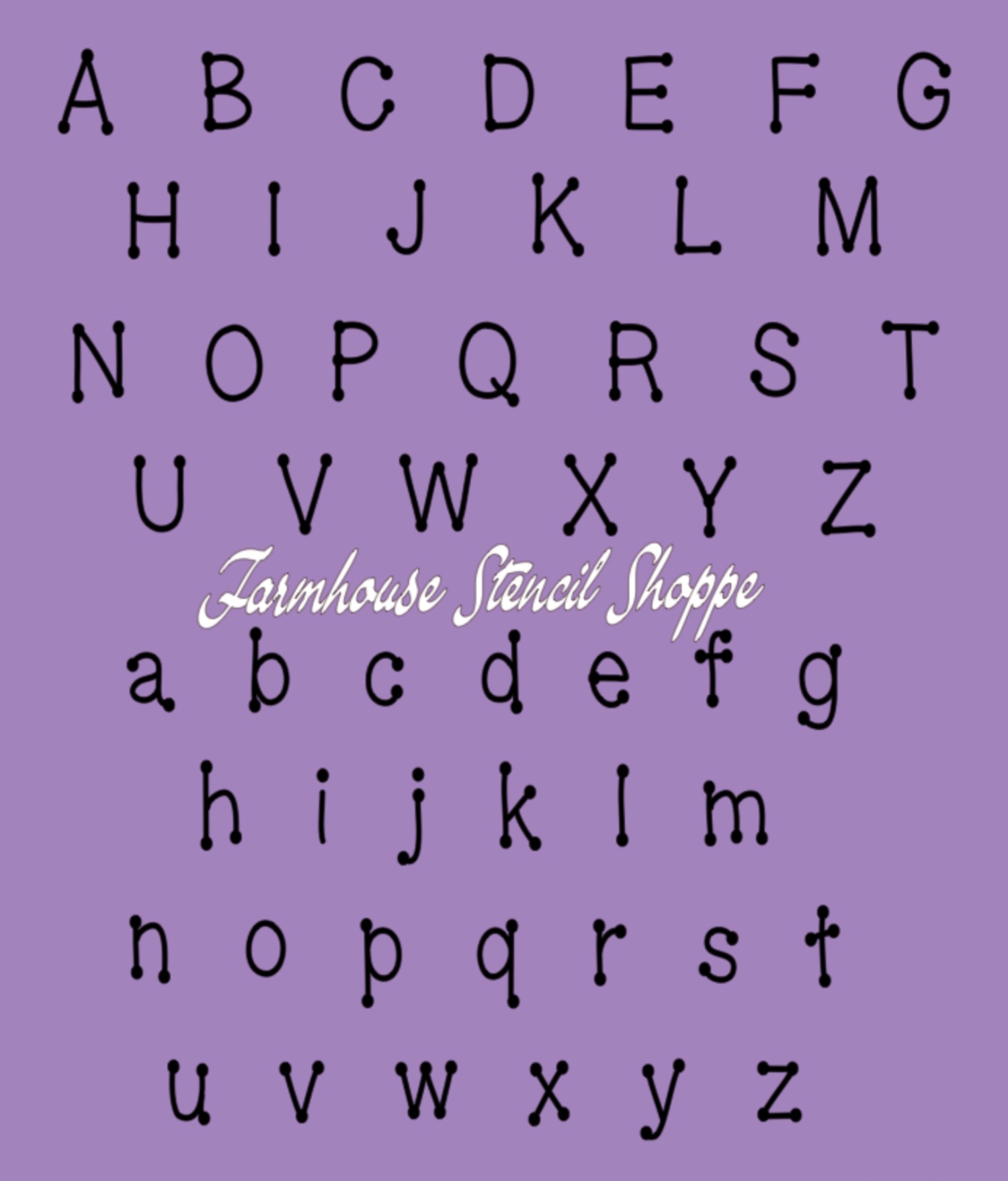 Alphabet Set Dot Letters - 2 sheets