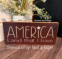 America Land That I Love - 12"x5"