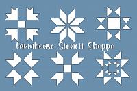 Barn Quilt Squares Stencil 3" Designs