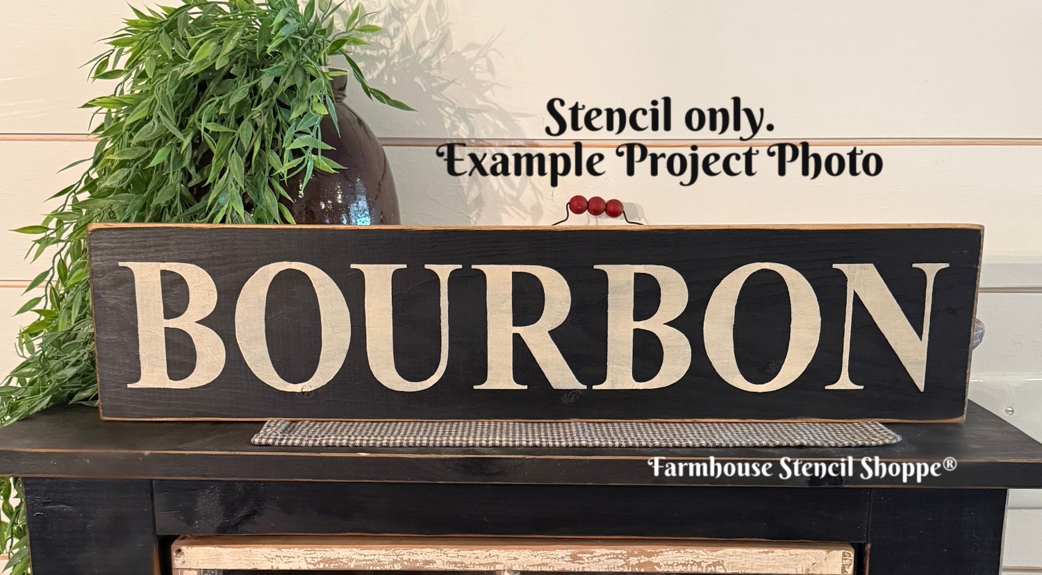 Bourbon Stencil - 24"x5"