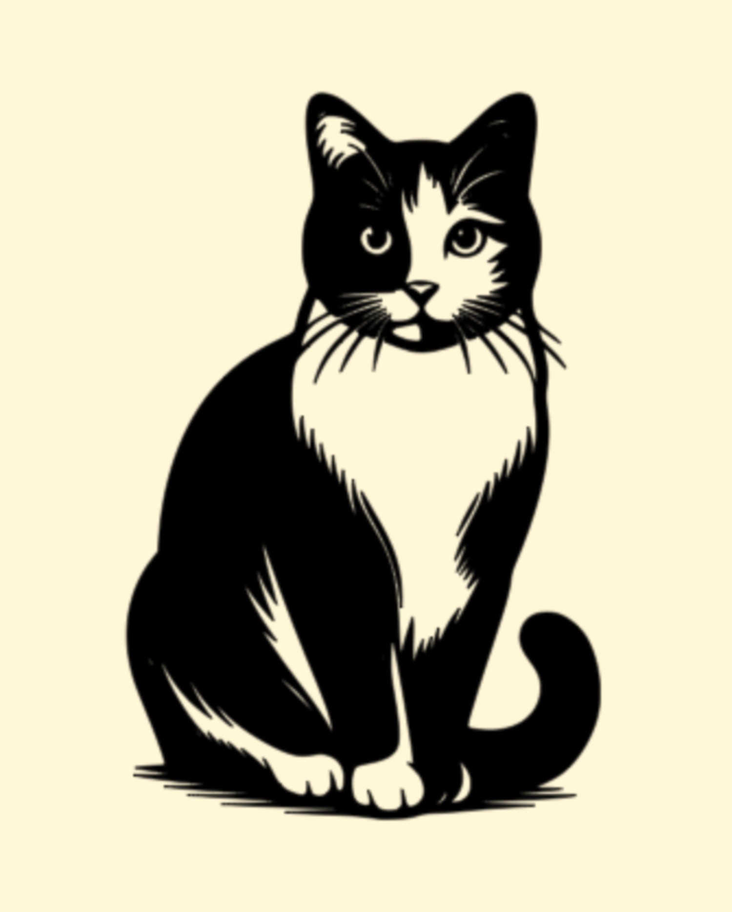 Cat Overlay Stencil Set, Plus two cat signs