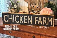 Chicken Farm Stencil - 24"x5"