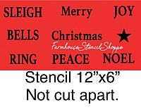 Small Christmas Word Set with Star - 12"x6"