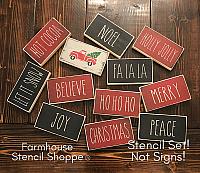 Skinny Christmas Stencil Set of 12 - 6"x3"