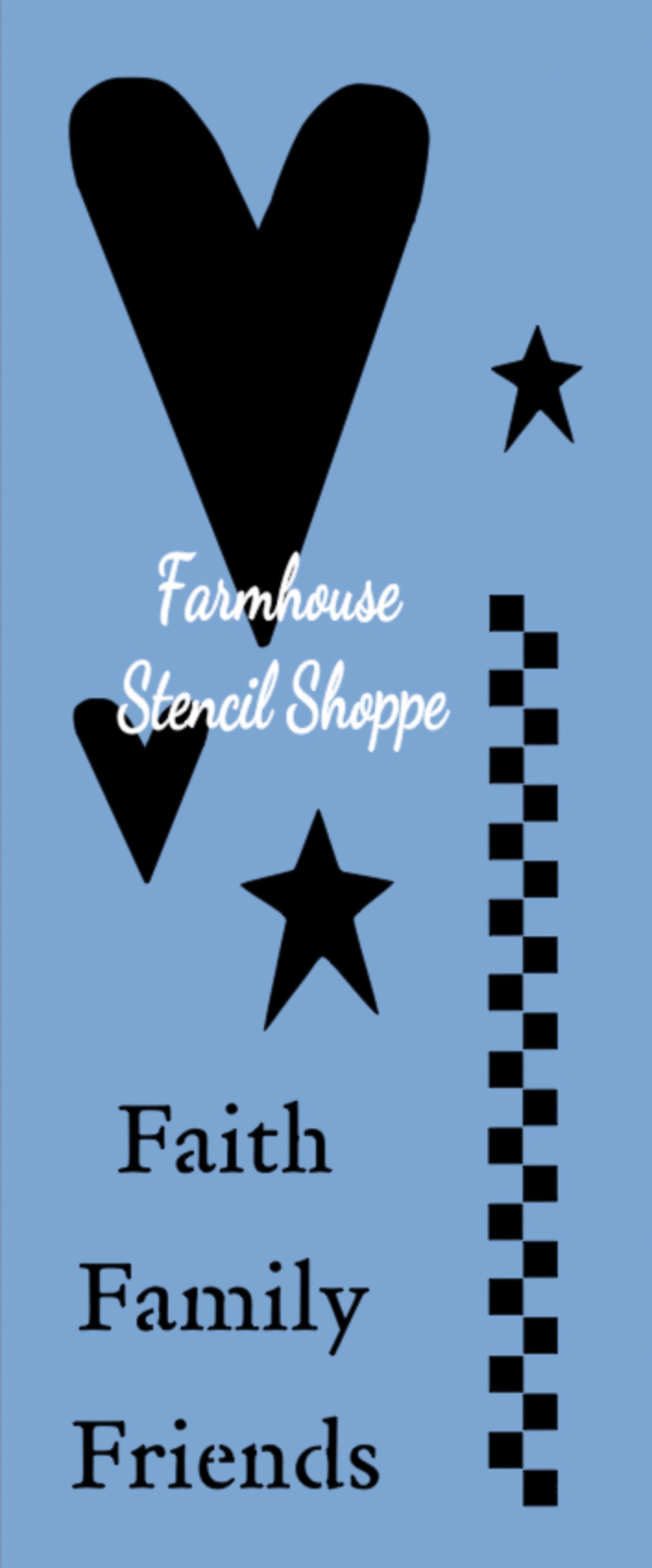 Country Heart Stencil Set