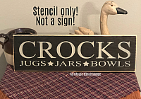Crocks Jugs Jars Bowls - 18"x5"