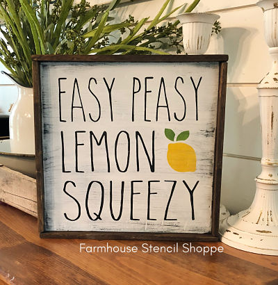 Easy Peasy Lemon Squeezy, 10"x10"