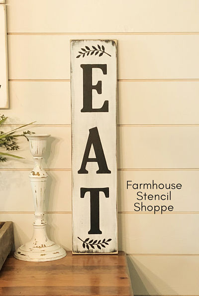 Vertical EAT with laurels 5"x24"