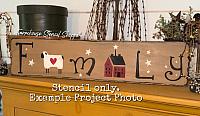 Family Primitive Overlay Stencil - 24"x5.5"