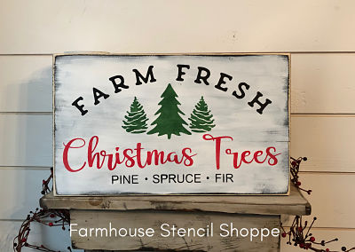 Farm Fresh Christmas Trees 18"x10"