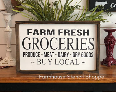 Farm Fresh Groceries... 18"x10"