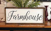 Farmhouse Script Stencil - 24"x8"