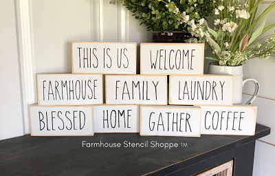 Farmhouse Skinny Words Stencil Set