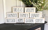 Farmhouse Skinny Words Stencil Set