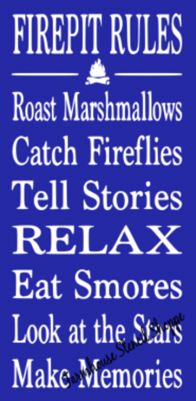 FIREPIT Rules -11.5"x24"