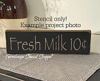 Fresh Milk 10 cents - 12"x3.5"