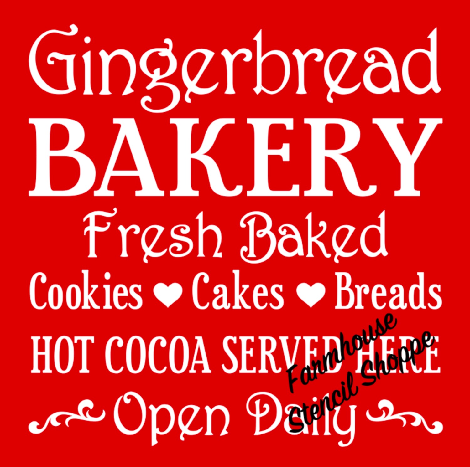 Gingerbread Bakery - 10"x10"