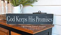 God Keeps His Promises - 24" x 5"
