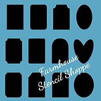 Stencil Set for 3" Tags for Crafts