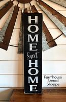 Home Sweet Home - Vertical - 5" x 24"
