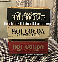 Hot Cocoa Set of 3 Stencils - 12"x3.5" each