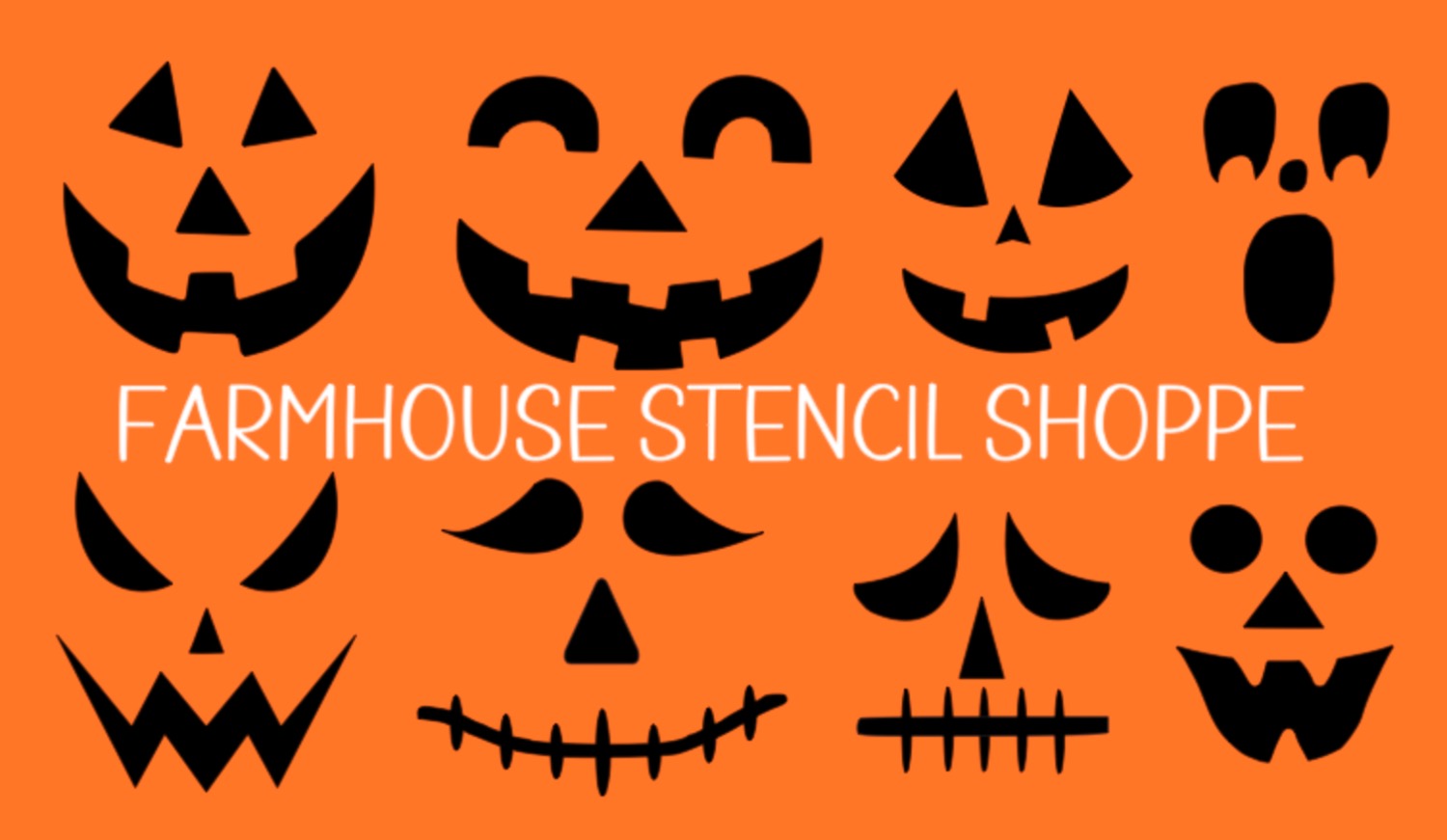 Jack-O-Lantern or Scarecrow Faces - Set of 8 Designs