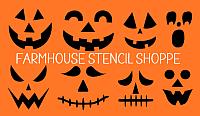 Jack-O-Lantern or Scarecrow Faces - Set of 8 Designs