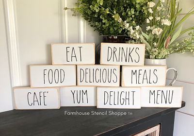 Kitchen Skinny Words Stencil Set