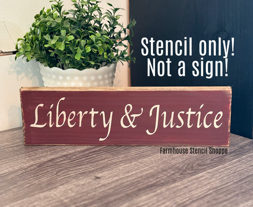 Liberty & Justice - 12"x3.5"