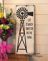 Life is much sweeter on the farm 10"x24" (large windmill)