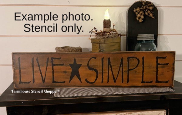 Live Simple Stencil - 24"x5.5"