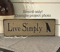 Live Simply (with crow) 12"x3.5"