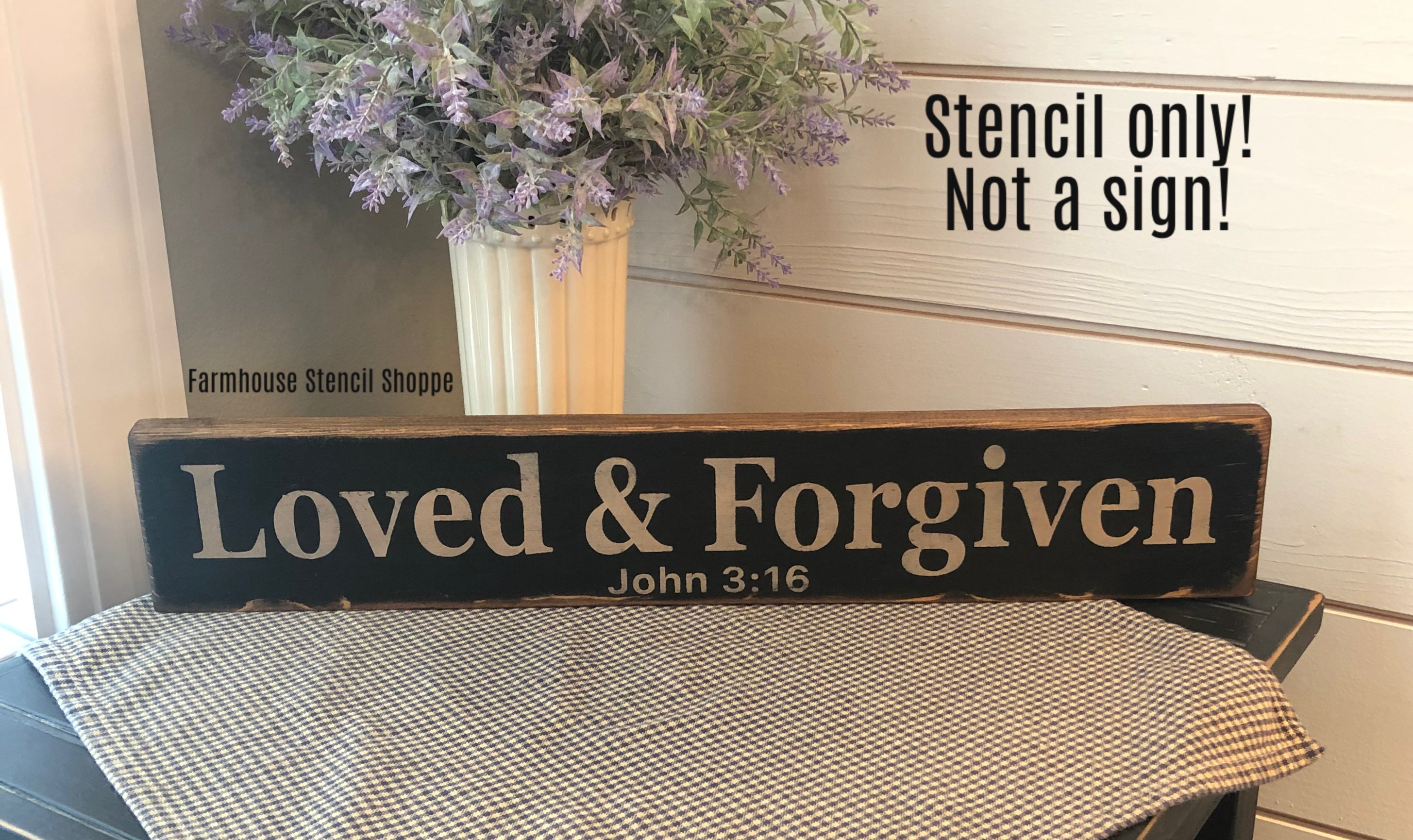 Loved & Forgiven 20"x3.5"
