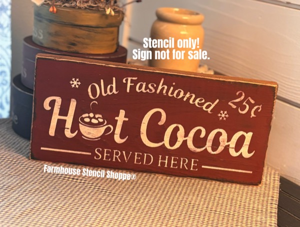 Old Fashioned Hot Cocoa - 12"x5"