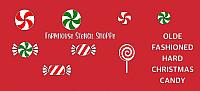Olde Fashioned Hard Christmas Candy Overlay Set