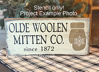 Olde Woolen Mitten Co. 12"x5.5" - Overlay Stencil