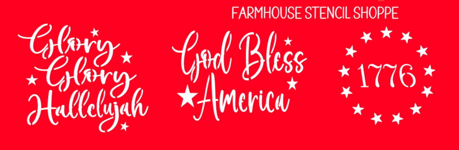 Patriotic 1776  Stencil Set