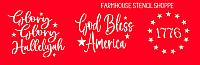 Patriotic 1776  Stencil Set