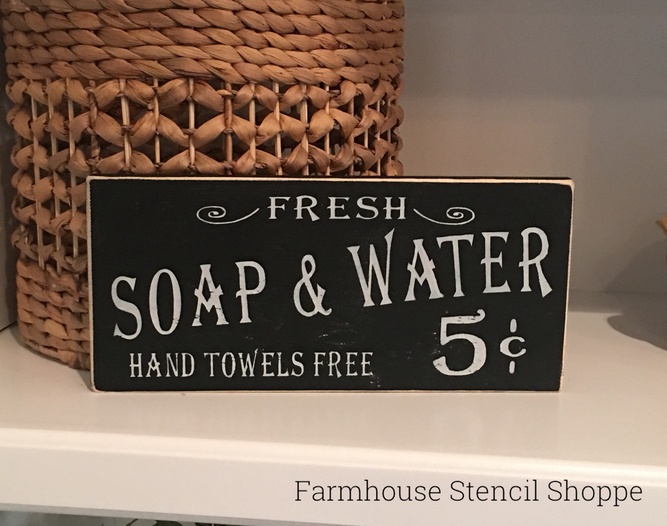 Soap & Water 5Â¢, 12"x5.5"