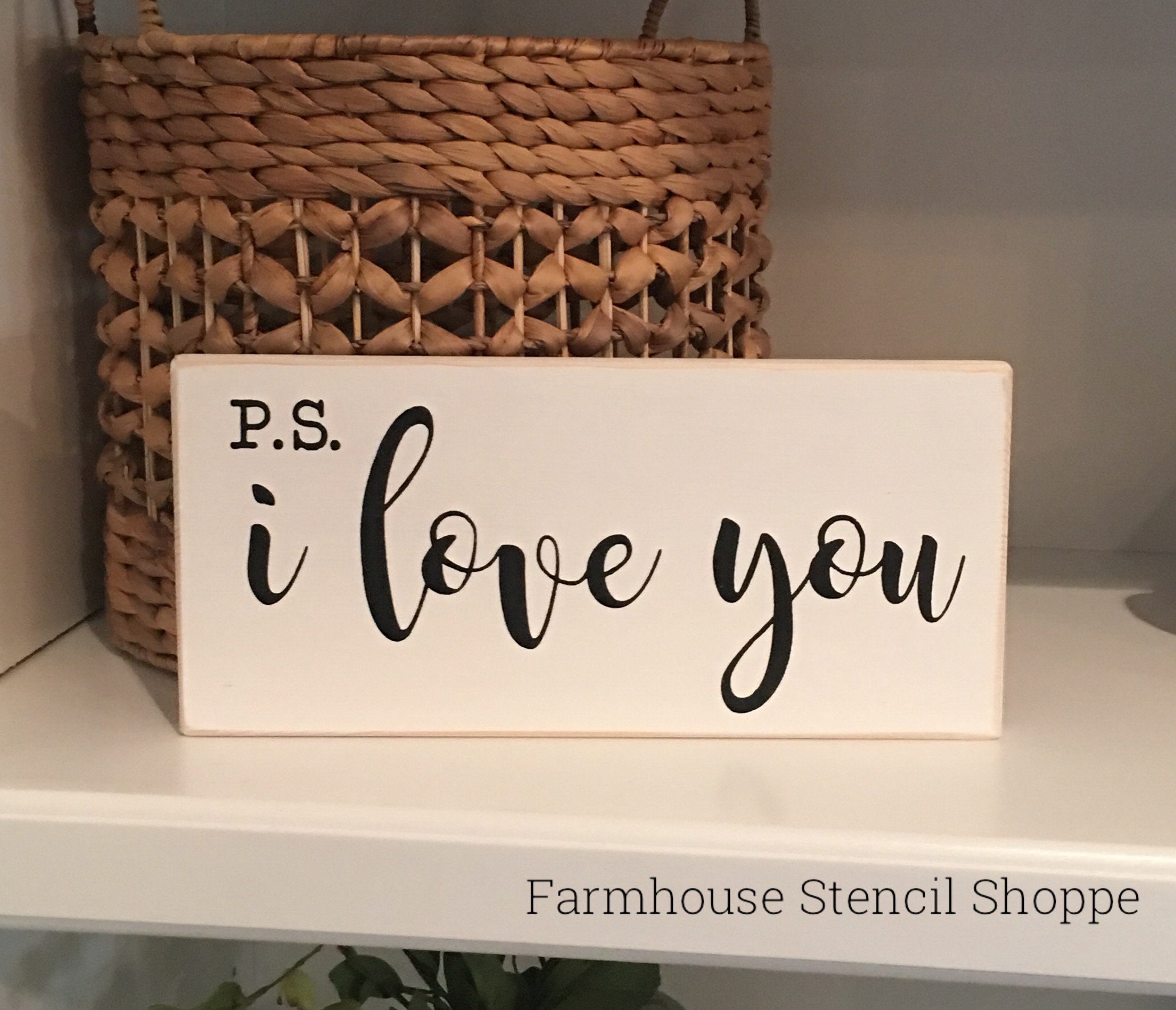 P.S. i love you, 12"x5.5"