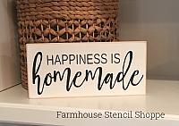 Happiness is Homemade, script/print 12"x5.5"