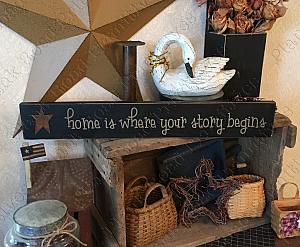 Home Is Where Your Story Begins 20"x3.5"