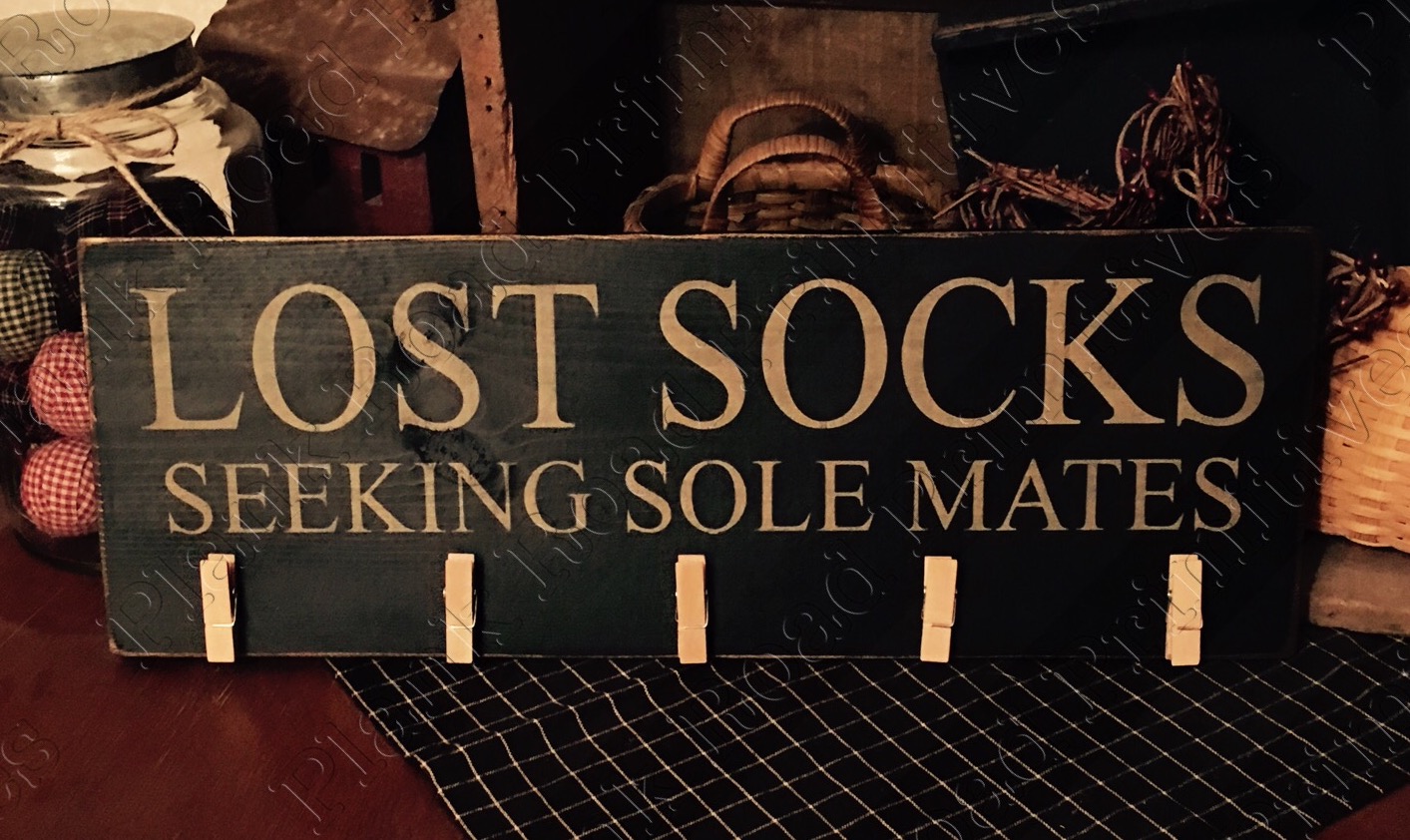 Lost Socks Seeking Sole Mates - 20"x5.5"