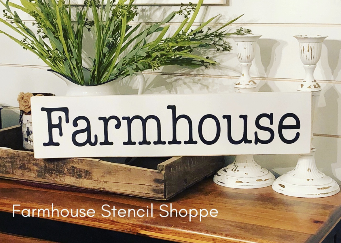 Farmhouse Typewriter Font, 24"x5"