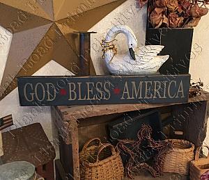 God Bless America - 20"x3.5"