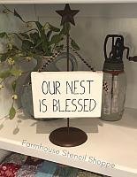 Our Nest Is Blessed 8"x5"