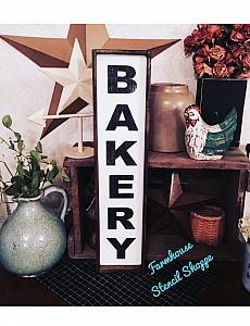 Vertical Bakery Stencil 5"x24"