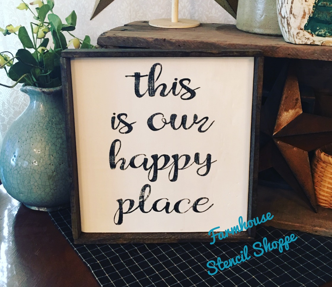 this is our happy place - 8"x12"