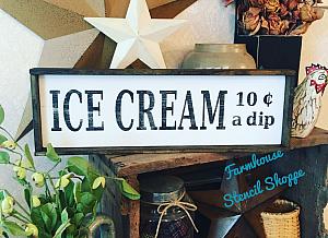 Ice Cream 10Â¢ a Dip 18"x5"